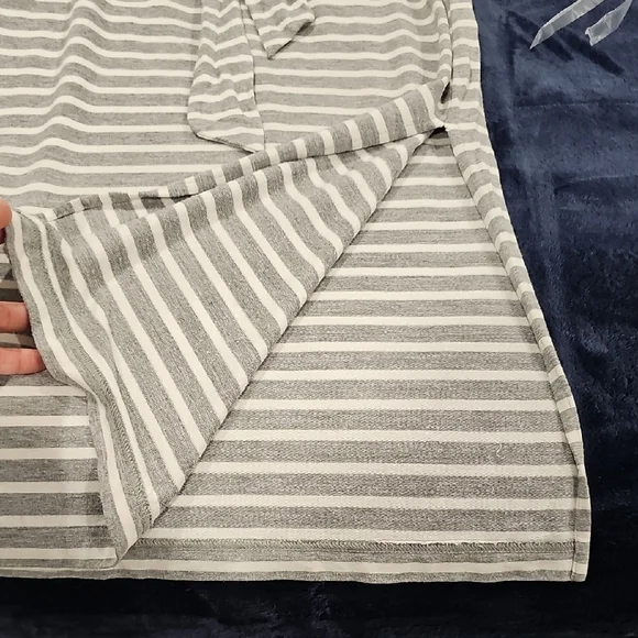 Banana Republic Gray and White Sleeveless Belted Sheath Maxi Dress - Picture 6 of 7